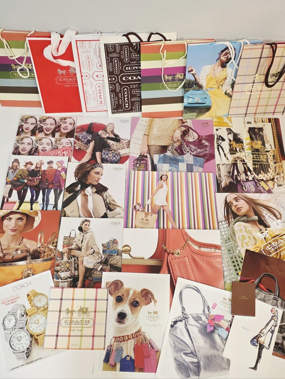COACH Vintage Catalogs Magazines PaperAD Gift Bags Mini Books Booklets Poppy LOT